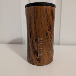 Brumate Hopsulator Slim 12 oz - Brown Walnut Wooden Can Holder Coozie Insulated